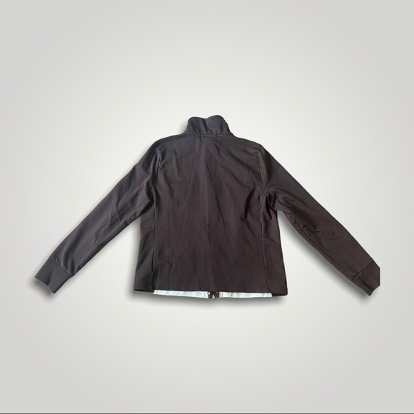 Lauren Ralph Lauren Active Women's Size Petite Med Track Jacket Off White/Brown - Picture 7 of 15